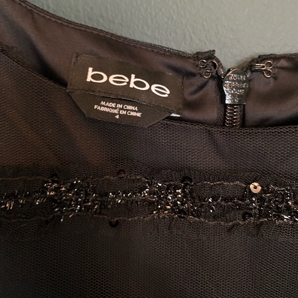 BEBE Cocktail/Party Dress - Black, Sequins - Picture 7 of 9